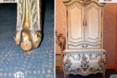 Animal-damage-wear-and-tear-gilding-legs-on-armoire